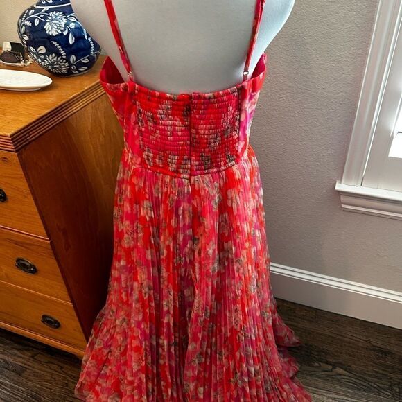 Hutch Anthropologie Quinn Pleated Midi Cocktail Dress - Picture 6 of 8